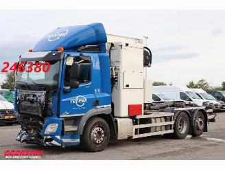 dañado camiones DAF CF 300 6X2 VDL FS Flex Translift Euro 6 Mullwagen 113.921 km! 2019/3